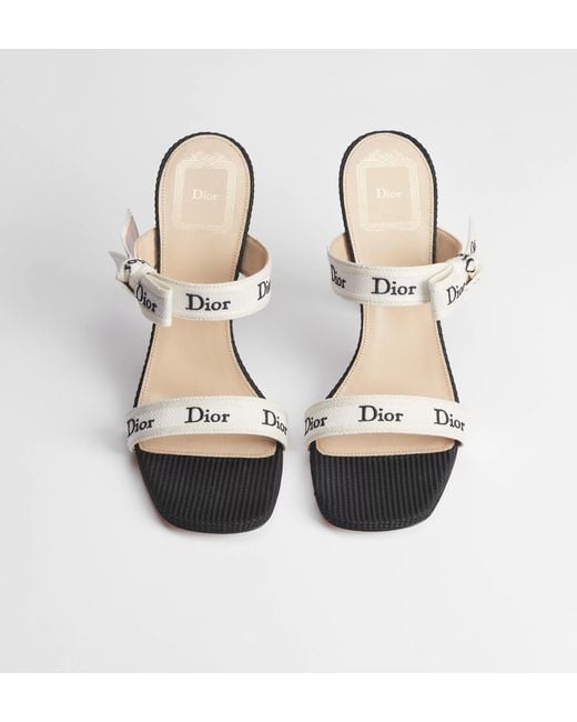 Dior Metallic Heeled Sandal With J'A Straps