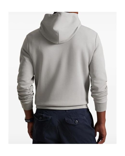 Polo Ralph Lauren Gray Drawstring Hoodie for men