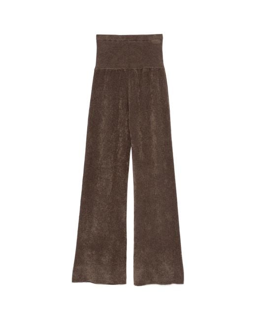 AYA MUSE Brown Knitte Trousers