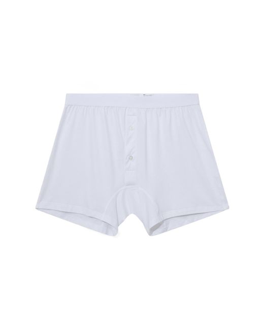 Comme des Garçons White Wide-Leg Boxer Shorts for men