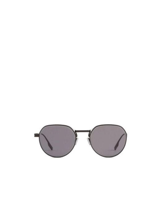 Zegna Metallic Round Frame Sunglasses for men