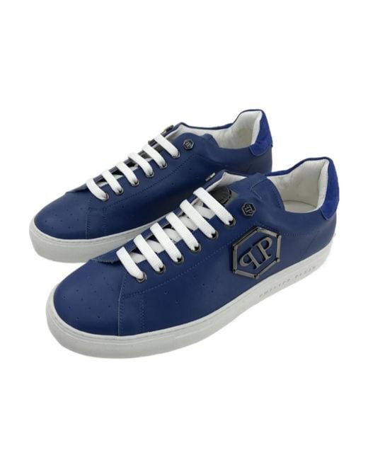 Philipp Plein Blue Logo Details Casual Sneakers for men