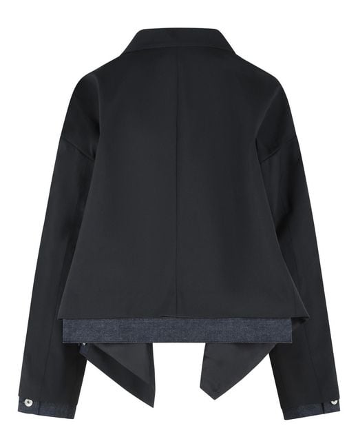 Sacai Black 'Suiting' Wool Blend Jacket