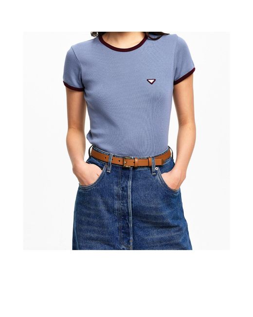 Prada Blue Logo T-Shirt