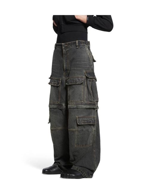 Balenciaga Gray Cargo Pants for men