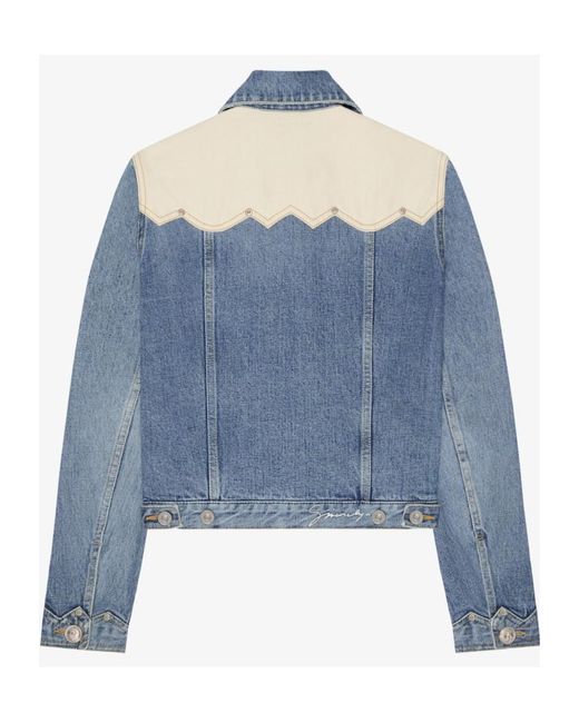 Givenchy Blue Collared Button-Up Denim Jacket