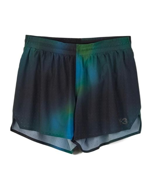 Y-3 Blue M Run Shorts for men