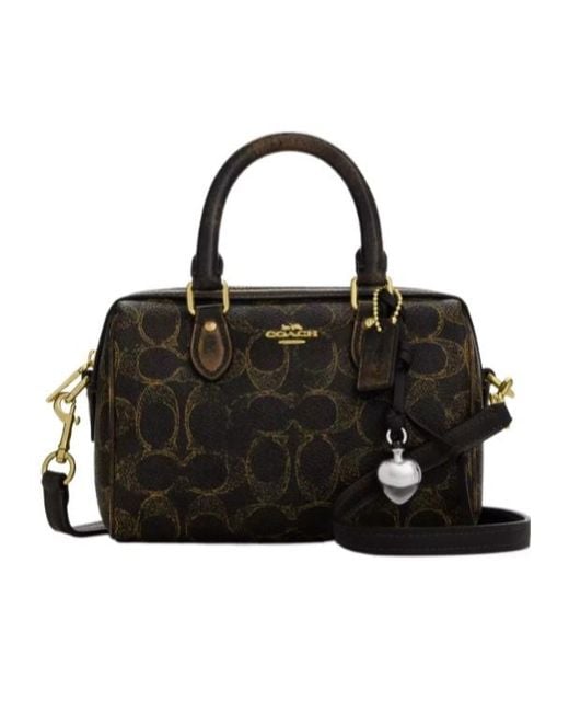 COACH Black Mini Rowan Crossbody Bag