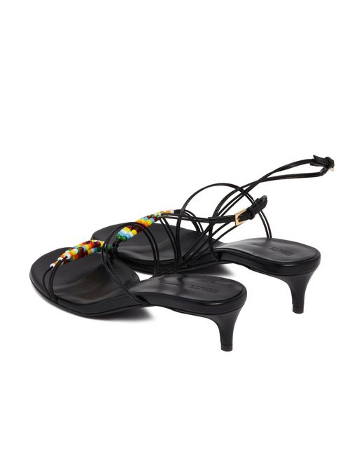 Khaite Black Sandals With Beads