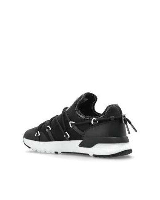 Versace Jeans Black Couture Logo Printed Low-Top Sneakers for men