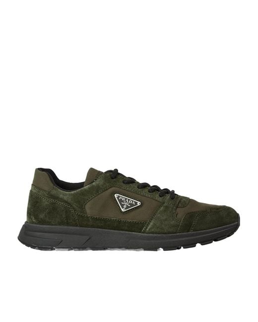Prada Green Running Sneakers for men