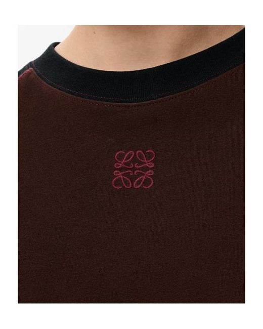 Loewe Brown Logo Cotton T-Shirt