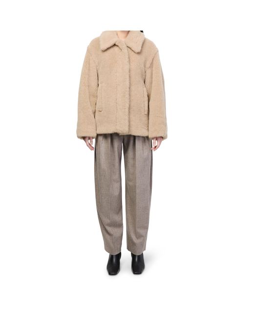 Max Mara Natural Teddy Cropped Coat