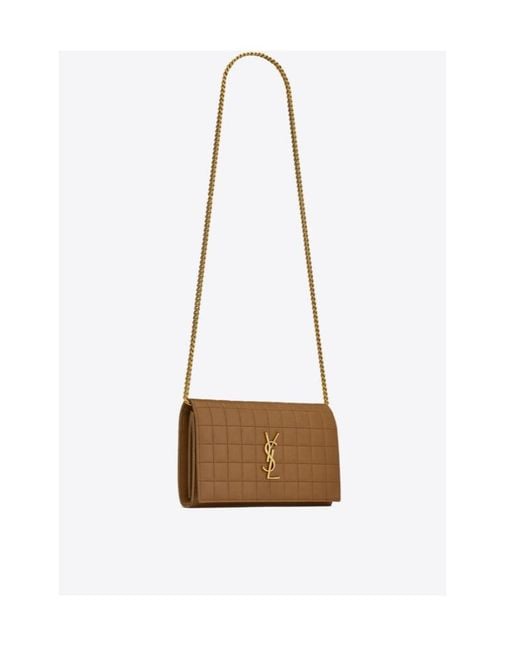Saint Laurent White Cassandre Matelassé Carre Crossbody Bag