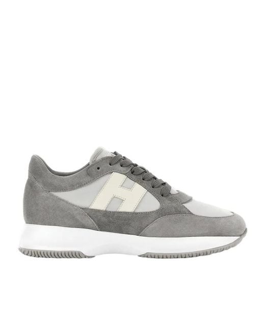 Hogan Gray Interactive Sneakers for men