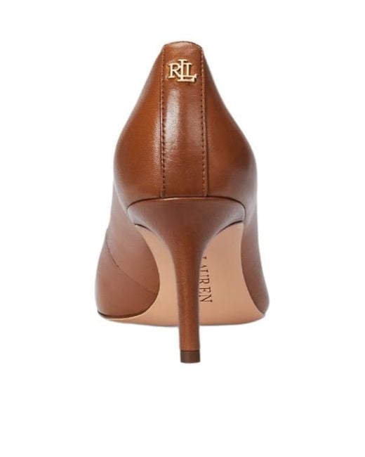 Ralph Lauren Brown Pointed-Toe High Heels
