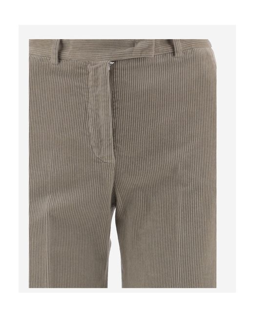 Ql2 Gray Teodora Ribbed Straight-Leg Pants