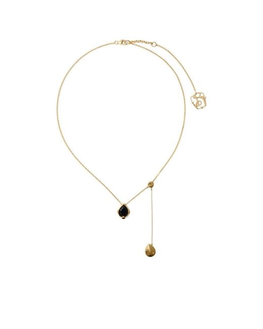 Burberry White Onyx Shield Pendant Necklace