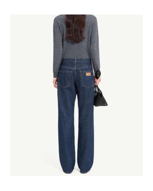 MM6 by Maison Margiela Blue Barrel-Leg Jeans