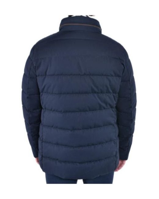 Moorer Blue Quilted Long-Sleeved Casual Jacket for men