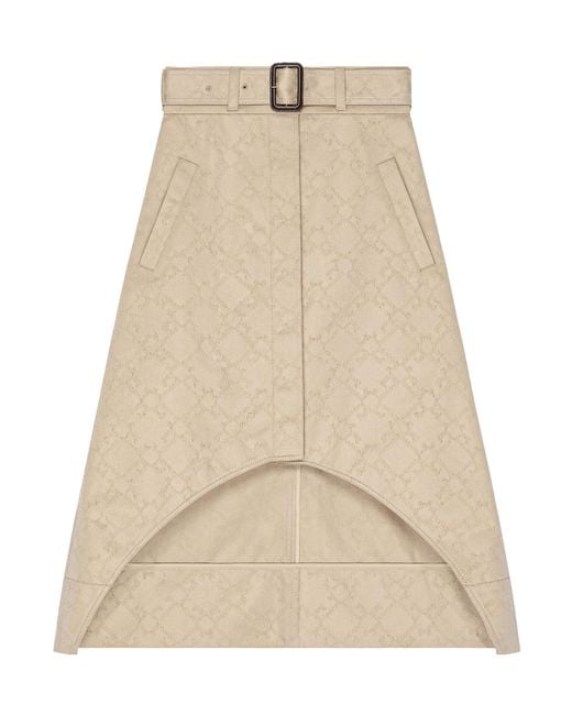 Givenchy Natural Belted Midi Trench Skirt