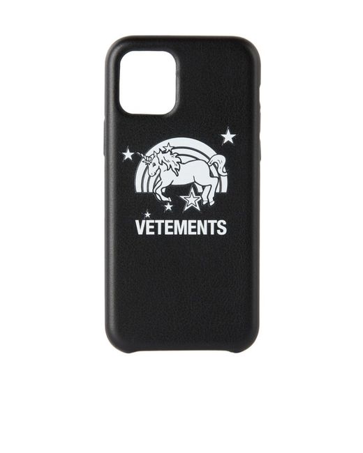 Vetements Black Unicorn Iphone 11 Pro Phone Case for men