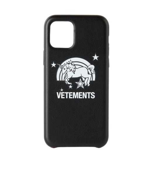 Vetements Black Unicorn Iphone 11 Pro Phone Case for men