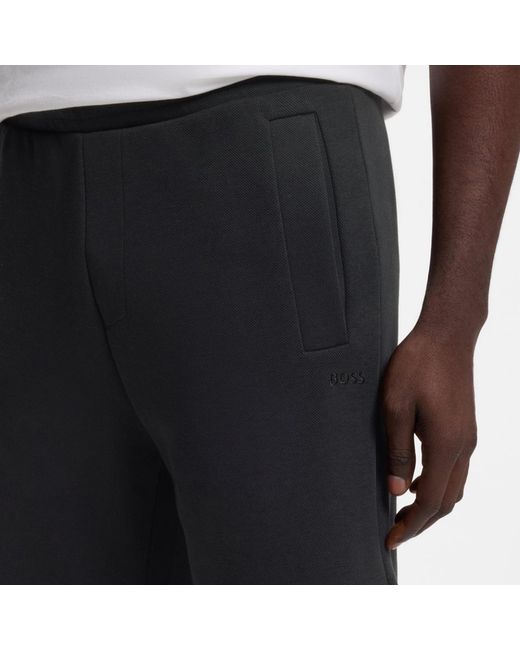 Boss Black Elasticated-Waistband Shorts for men