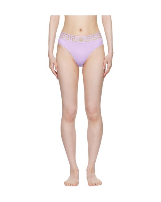 Versace Pink Greca Border Bikini Bottoms