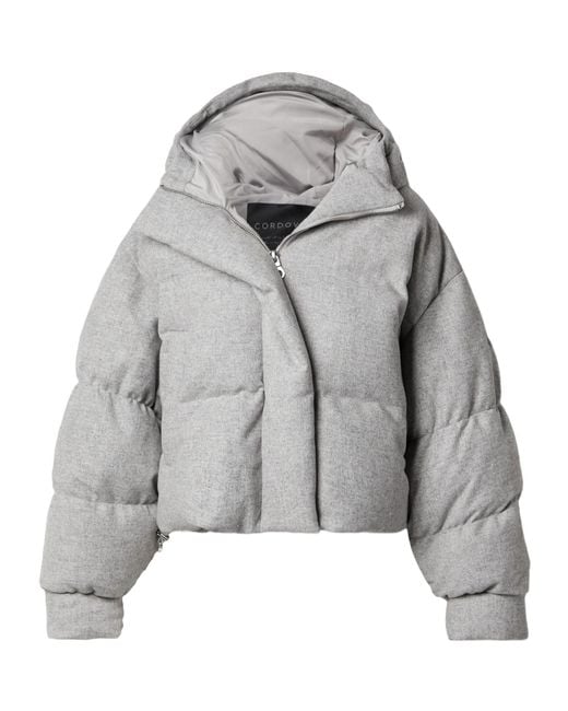CORDOVA Gray Quilted Zip-Up Down Jacket