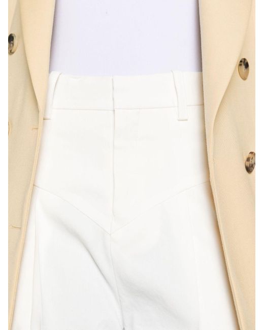 Isabel Marant White High-Waist Straight-Leg Trousers
