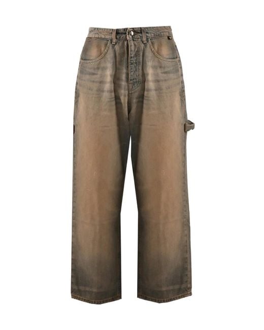 Barrow Gray Wide Leg Jeans for men