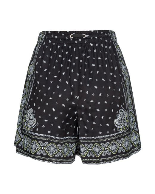 Pinko Gray Bandana-Print Shorts