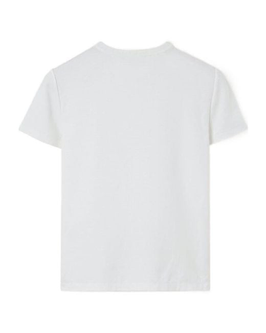 Loro Piana White Short Sleeved Crewneck T-Shirt