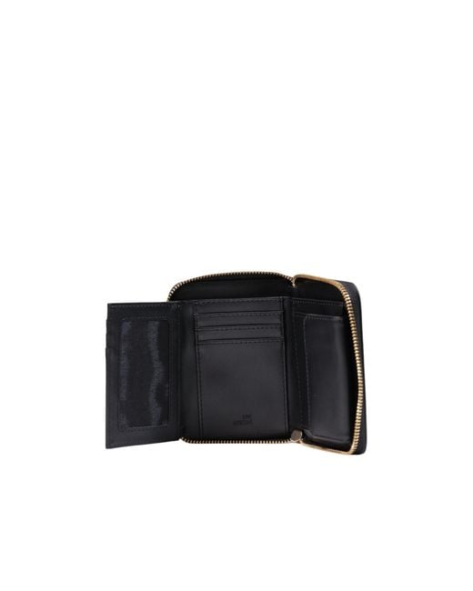 Moschino Black Zip-Around Wallet