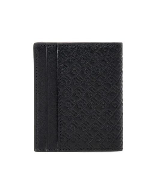 Ferragamo Black Ferragamo Monogram Credit Card Holder for men