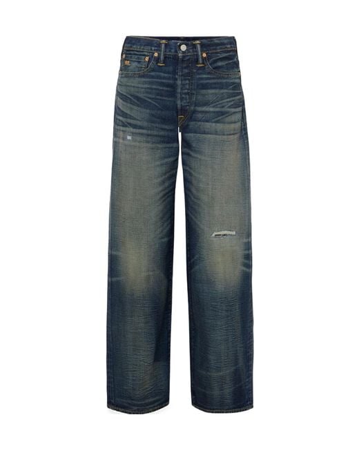 RRL Blue Highrise Wideleg Jeans