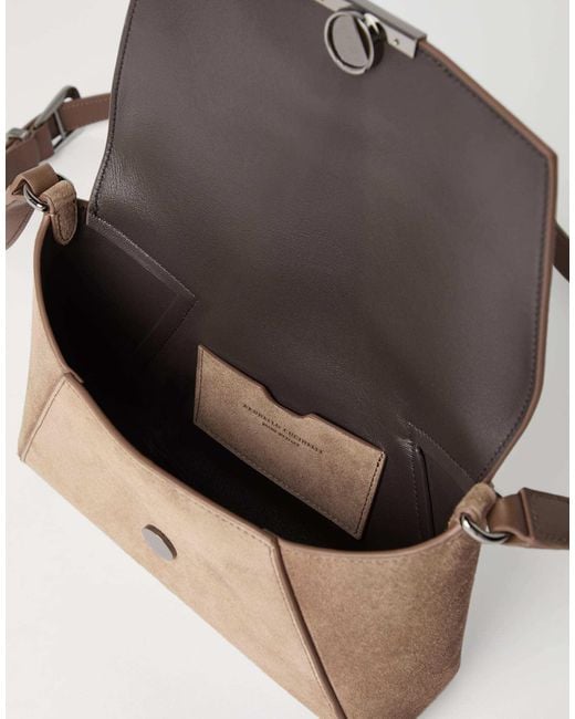 Brunello Cucinelli Brown Envelope Crossbody Bag