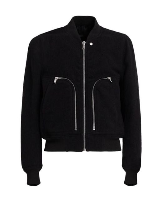 Rick Owens Black Flight Wool Jacket for men