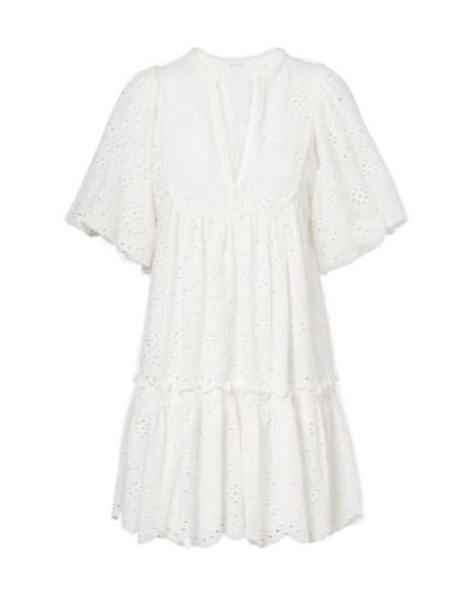 Poupette White Cruz Broderie Anglaise Cotton Minidress