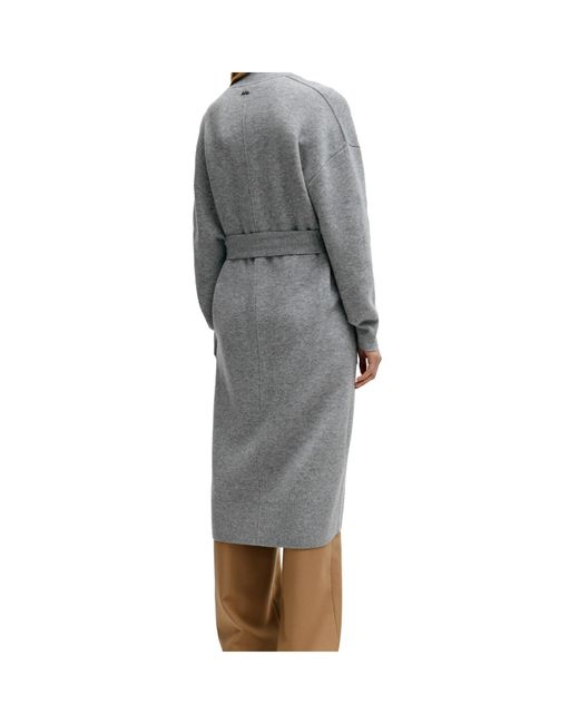 Boss Gray Long Knit Cardigan
