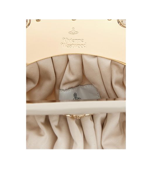Vivienne Westwood Natural Orb Plaque Clutch Bag