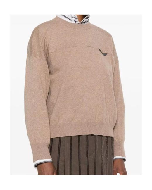 Brunello Cucinelli Natural Cashmere Crewneck Sweater