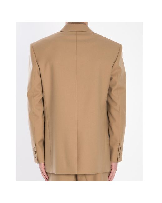 Saint Laurent Natural Single-Breasted Long-Sleeved Jacket for men