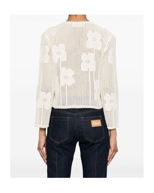 Céline White Cardigan Jacket
