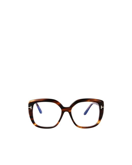Tom Ford White Eyewear Square Frame Glasses