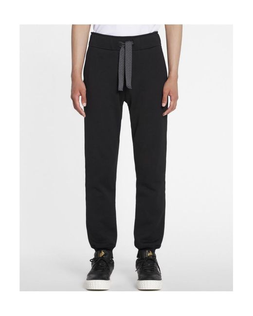 Lanvin Black Curb Woven Drawstring Track Pants for men