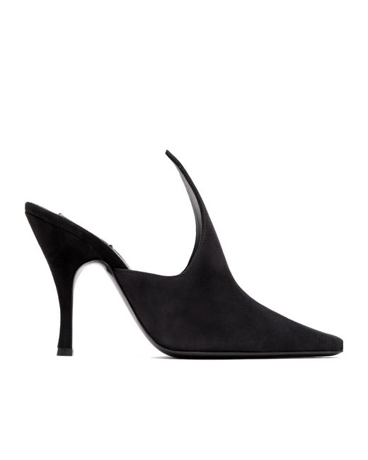 Alaïa Black Alaïa Pointed-Toe Heeled Mules