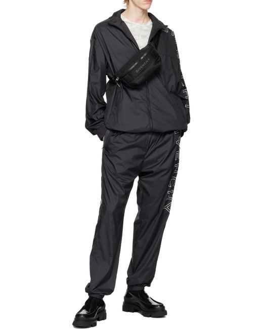 Givenchy Black Logo Embroidered Track Pants for men