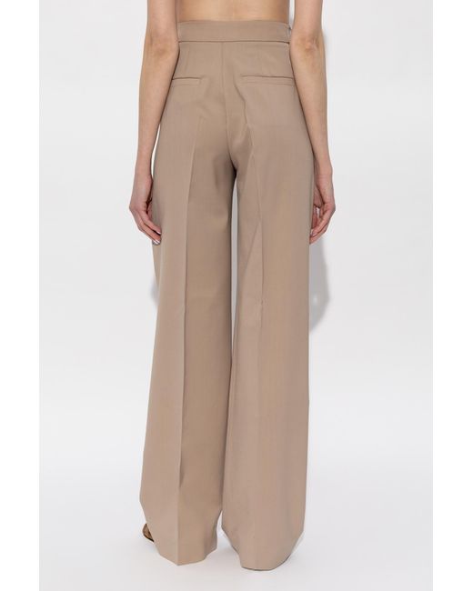 Sportmax Natural Belt Loop Casual Pants